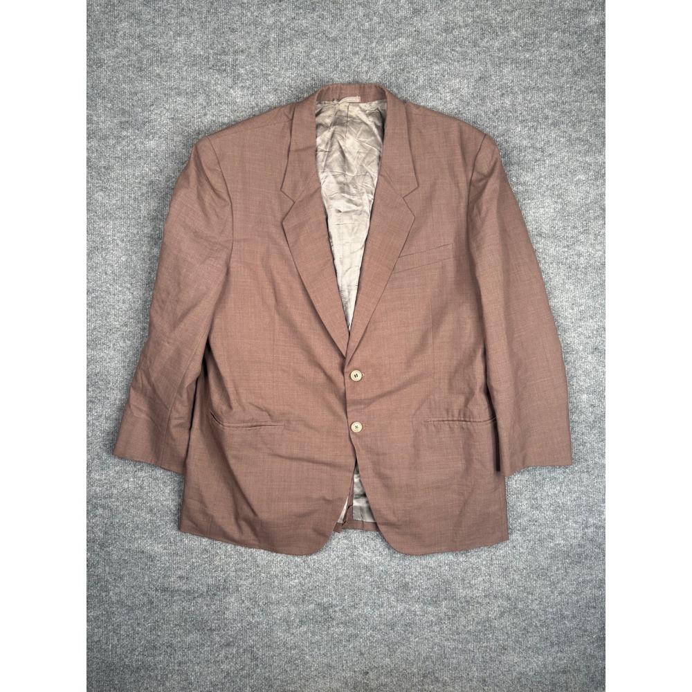 Sam's Tailor Hong Kong Vintage Brown Bespoke Blazer Jacket Mens XL Custom